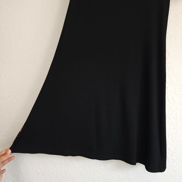 Desigual XS Black Agra Floral Tiger Short Sleeve T-Shirt Tunic Mini Dress - Picture 12 of 13